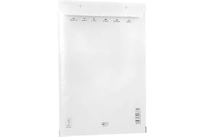 10 bubbelkuvert vadderade kuvert fraktpåsar Bantex H8 (290 x 370 mm) 18/H, vit, med självhäftande förslutning