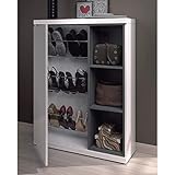 Consta de aglomerado de alta densidad con una melamina de calidad e impermeable de larga durabilidad. Producto Certificado por la PEFC (Asociación Española para la Sostenibilidad Forestal), el mueble es de color Blanco Brillo y Gris Ceniza, muy combinable con todo tipo de mueble.