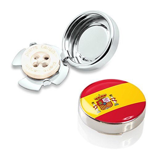 Button Cuff Cubiertas de Botones con Bandera de España (un par)