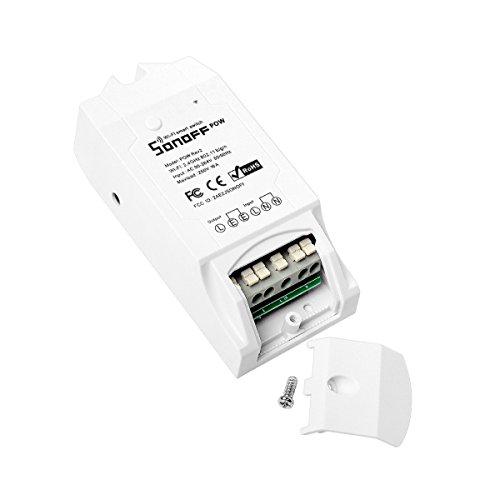 Sonoff POW R2 Interruptor de Control Remoto Inalámbrico Monitor de Alimentación Remoto wifi Inteligente (Mida de Consumo de Energía, potencia, Voltaje, Corriente) para Alexa, Google Nest