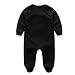 Qianyummy Baby Boy Rompers Panda Long Sleeve Baby Climbing Clothes (0-3 Months, Black)