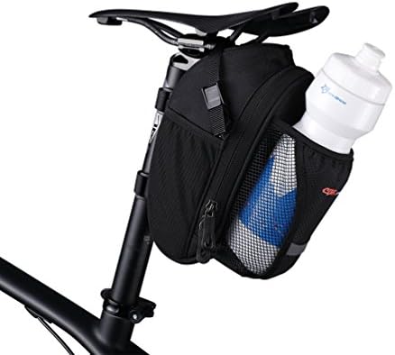 CBR Bike Saddle Bag Seat Post Bag Pack Cycling Wedge with Wattle Bolttle Holder Black