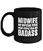 Produktbild Midwife Coffee Mug - Midwife Official Title Most People Call Me Badass Ceramic Mug - Funny Gifts for Midwife Christmas Birthday Gift Coffee Mug Tea Cup White 11Oz