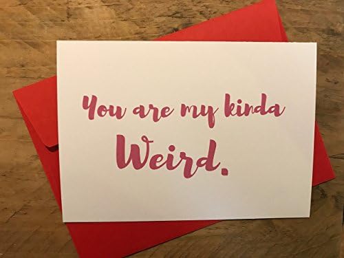 "Weird" - x5 Personalised Notecards