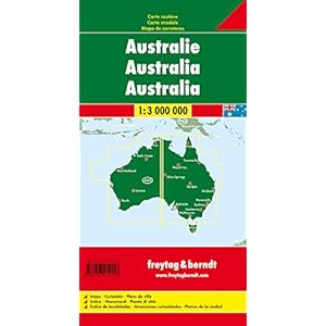 Australia, mapa de carreteras. Escala 1:3.000.000. Freytag & Berndt. (Auto karte)