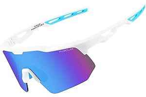 PUKCLAR Cycling Sunglasses for Men Women TR90 Lightweight Frame Mens Bike Sun Glasses with UV400 Protection for Cycling Skiing Driving Motorcycle