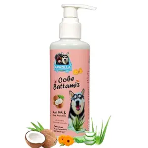 PAWZILLA Oobe Battamiz Anti Tick & Flea Protection Shampoo with Aloevera,Coconut and Calendula (200ml)