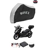 Wovex Honda Forza 250 İle Uyumlu Gri-Siyah Kombinasyonlu Topcase Uyumlu Su Ge&ccedil;irmez Motosiklet Brandası