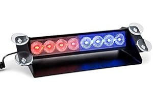 ‎RAPTORS LED TECHNIK Raptors LED Technik Frontblitzer Shark 8W Scheibenblitzer für Show Cars | Scheibenblitzer 12V | Dash Light | Fake Polizei | Kennleuchte | Fake Blaulicht