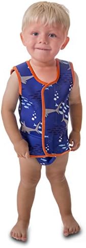 Baba Splash Baby Wrap Wetsuit (12-18 Months, Shark Orange)