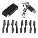 Produktbild JJR/C 3,7 V 380 mAh LiPo Batterie Akku und ladekabel und 8 pcs Propeller JJRC h37 Mini Baby Elfie