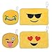 Produktbild Niedliche Emoji-Federtasche für Studenten, Kreative Plüsch-Geldbörse für Junge Mädchen, Wallet Key Holder Clutch-Taschen, Kopfhörer, Paket für Datenkabelspeicher (4 Packung)