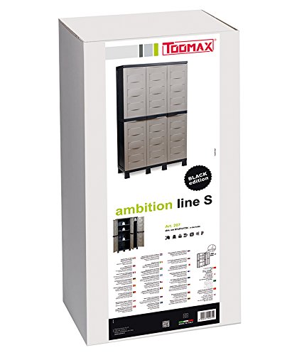 Toomax Z207R050 Kunststoffschrank Ambition Line S, Schwarz - 3