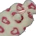 Hot Water Bottle 2L Fake Fur Cover with Pink Hearts