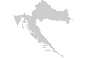 Samunshi® Croatia Sticker in 7 Sizes and 25 Colours (10 x 9.7 cm Silver)