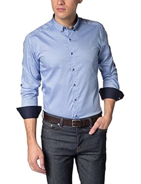 ETERNA Langarm Hemd SLIM FIT Twill-Stretch strukturiert