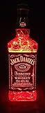 botella jack daniels 3 litros precio  Desconocido Jack Daniels - Botella lámpara con 100 ledes Color Rojo upcycling Regalo Idea