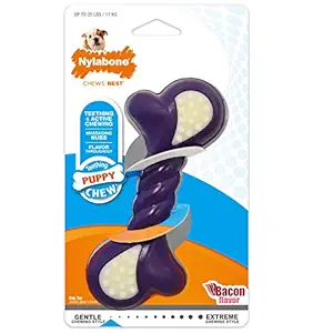 Nylabone Puppy Double Action Chew Toy, Purple, Regular