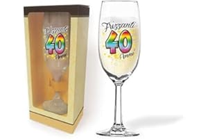 Dor BICCHIERE 40 ANNI flute frizzanti 40 anni Gadget idea regalo festa 40° Compleanno
