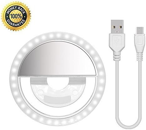 Selfie Ring Light ,36 LED Phone Lighting Night Selfie with 3 Lighting Modes for for Any Cell Phone / Tablet and Photography -Rechargable with USB(White)