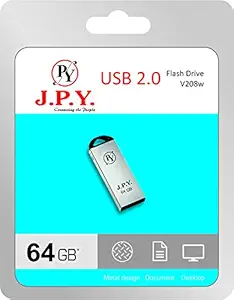 JPY High Speed USB 2.0 Flash Drive v223W 64GB Silver Pen Drive with Seller Warranty Ltm. Time Offers