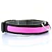 Produktbild Kingnew LED Nylon Hund Katze Halsband Sicherheit Pet Light-Up Blinklicht Leucht (M, Pink)