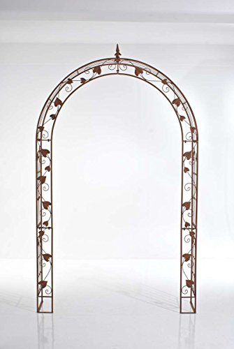 CLP Rosenbogen EMMA, Eisen pulverbeschichtet, ca. 150 cm breit, ca. 250 cm hoch, Metall Rankhilfe antik braun - 3