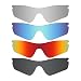 Produktbild MRY 4 Paar Polarisierte Ersatz Gläser für Oakley Radar Path sunglasses-stealth schwarz/fire rot/ice blau/silber titan
