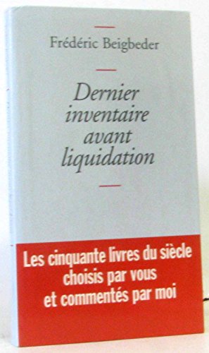 Dernier inventaire avant liquidation