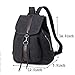 Produktbild Quanj Mädchen Schulranzen Frauen Damen Casual Fashion Rucksack Multi Taschen Nylon & Canvas Groß & Klein Rucksack Wasserdicht Schultertasche Reise Daypack, Damen, Canvas Black, Large
