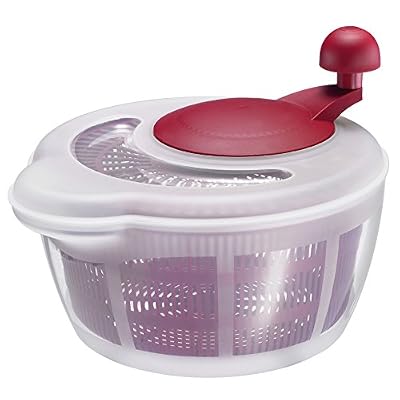 Westmark 2432224R Fortuna Essoreuse à Salade sans Pied Antidérapant Plastique Rouge 30 x 26 x 20 cm