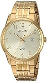 Citizen Herren Armbanduhr Quarz Edelstahl Casual, Farbe: goldfarbenem (Modell: bi5002–57Q)