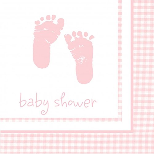 32 Teile Baby Füßchen in Rosa Babyshower Set für 8 Personen - 4