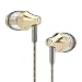 Produktbild UiiSii HM6 Kopfhörer mit Mikrofon und Fernbedienung Stereo Sound Metall-Kopfhörer für iPhone und Android Smartphones MP3 alle 3.5mm Geräte-Gold