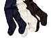 Wellyou Baby And Children's Tights - 3 Pack - Solid Colours, Ecru, Navy, Brown - Size 98-104cm 2-4 Years
