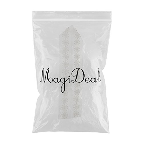 MagiDeal Perlen Borte Spitzenborte Spitzenband Besatz Kleidung Nähen Hochzeit Deko DIY – Farbe 3, 97cm - 2