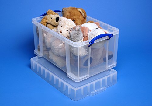 Really Useful Box 48 Liter XL – transparent – 60,0×40,0x35,0cm – für 140 Schallplatten - 2