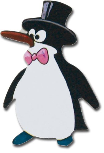 Pinguin Party – Einladende Design Metall Magnettafel 60×40 cm – Pinnwand Memoboard mit Motiv: Pinguin Eisparty – inkl. 8 Magnete Pinguine für Magnetwand – Original Magnetpinnwand GUMA Magneticum - 8