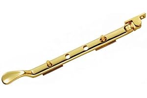 GENUEN® 254mm (10") Victorian Window Casement Stay for Wooden/Timber Windows (Polished Brass)