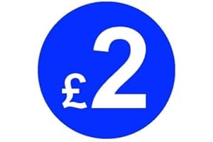AUDIOPRINT LTD. from 99p to £10 - Pack of 200 Blue 20mm Price Stickers/Sticky Labels (Blue £2)