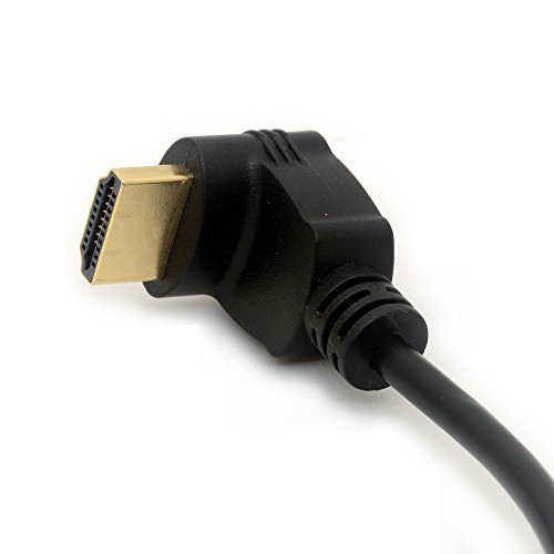 270 Grad HDMI Kabel Rechtwinklige HDMI Verlängerungsleitung Male zu weiblichen Adaptern mit Ethernet Unterstützungen Auflösungen 4K UHD 3D für HDTV TFT LCD Monitoren 20 cm (270 Grad) - 3