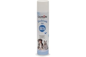 CAMON | Deodorante Spray al Talco per Cani e Gatti, 300ml, Elimina Cattivi Odori, Facile Applicazione