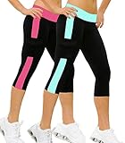 iLoveSIA Women's Sports Capri Gym Leggings (Clearance)