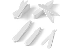 EODKSE Collare Rigido in plastica per Camicie: 50 Pezzi in Diverse Taglie, Rimane Sempre Ben posizionato, per Una Maggiore rigidità e Resistenza, Mantiene la Forma del Collo della Tua Camicia,