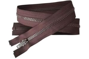 FILOUFACE Fermeture Eclair Coloris Marron 70 cm Séparable Ouvrable maille 5 mm largeur 3 cm blouson