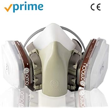 Maschera respiratoria completa riutilizzabile 15 in 1 con 10 filtri sostituibili, maschera