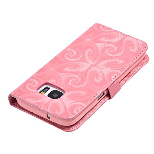 Galaxy S7 Hülle,Samsung Galaxy S7 Tasche,TOYYM Bling 3D Sanduhr Design with Shinny Flüssig Treibsand Flüssigkeit Schutzhülle PU Leder Flip Cover Wallet Case,Handytasche Hüllen im Bookstyle mit Stand Funktion Kartenfächer Magnetverschluss Handyhülle Etui Schale Backcover Protektiv Cover Tasche Schutztasche für Samsung Galaxy S7+1x Dust Plug+1x Stylus-Rosa - 4
