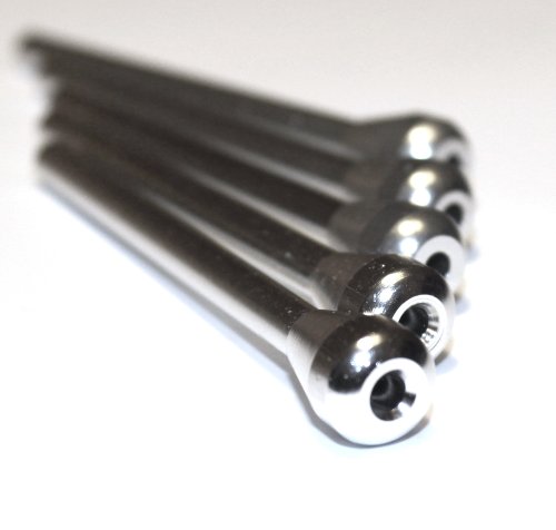 5 x Metall Schnupftabak Sniffer Snorter Nase und Stroh von KASEBI, silberfarben