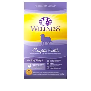 Wellness Complete Health Natural Dry Healthy Weight Dog Food, Chicken & Peas, 26-Pound Bag