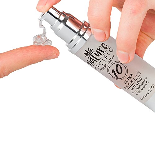 Serum Gesicht feuchtigkeitsspendend, Anti-Aging Der Haut für Gesicht, reduziert Falten, Hyaluronsäure + Vitamin C + Kollagen + Elastin + Aloe Vera + alantoina + Ginkgo Biloba + Indischer asiatischen, 50 ml, nicht fett, gesunde Haut und jung. - 2